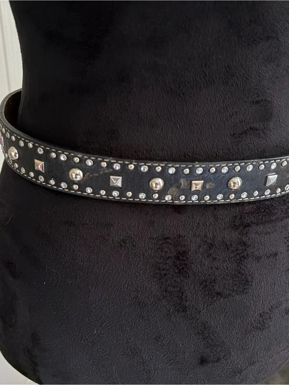 Nocona Tooled Dark Brown Leather Belt with Silver Buckle